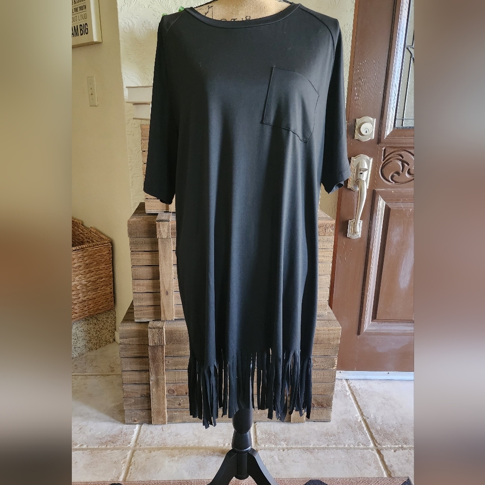 Shein Curve Black Fringe Dress